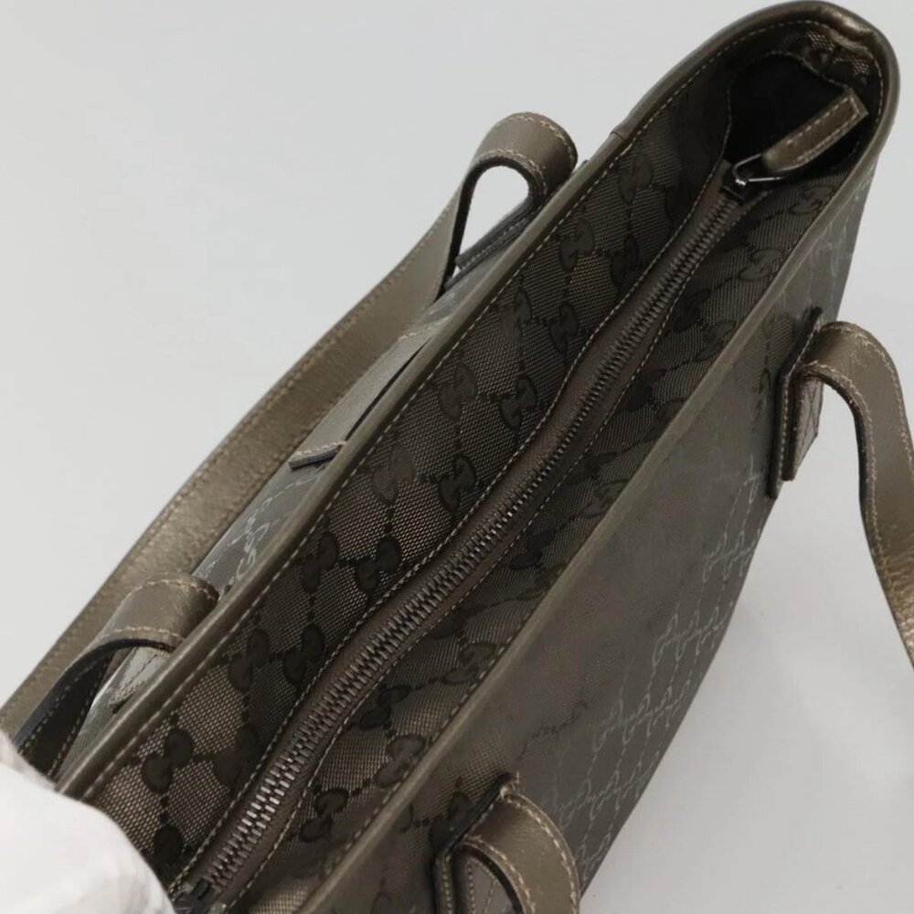 GUCCI GG implementation Tote Bag Khaki 211138 Auth KD120 - Picture 7 of 16